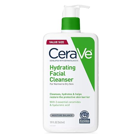 CeraVe Hydrating Facial Cleanser | Moisturizing Non-Foaming Face Wash with Hyaluronic Acid