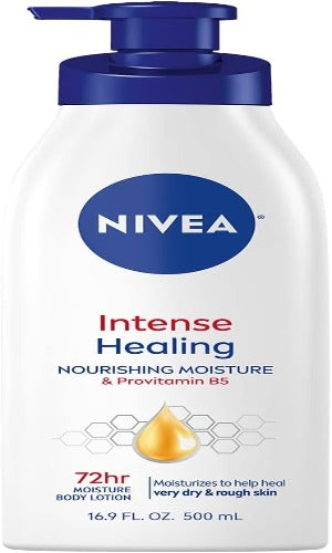 NIVEA Intense Healing Body Lotion, 72 Hour Moisture for Dry to Very Dry Skin