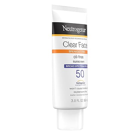 Neutrogena Clear Face Liquid Lotion Sunscreen for Acne-Prone Skin