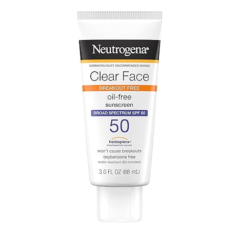 Neutrogena Clear Face Liquid Lotion Sunscreen for Acne-Prone Skin