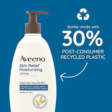 Aveeno Skin Relief 24-Hour Moisturizing Lotion for Sensitive Skin with Natural Shea Butter & Triple Oat Complex