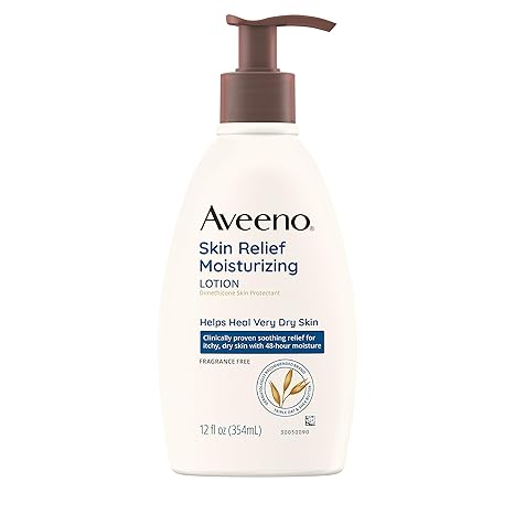 Aveeno Skin Relief 24-Hour Moisturizing Lotion for Sensitive Skin with Natural Shea Butter & Triple Oat Complex