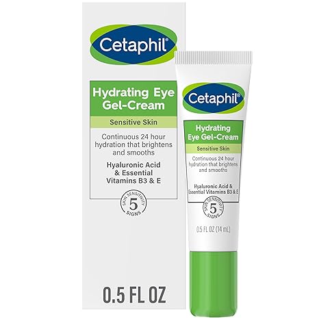 Cetaphil Hydrating Eye Gel-Cream, With Hyaluronic Acid, 0.5 fl oz,