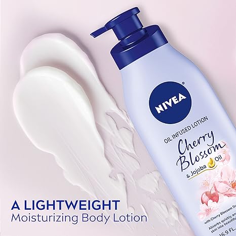 Nivea Oil Infused Body Lotion, Cherry Blossom Lotion with Jojoba Oil