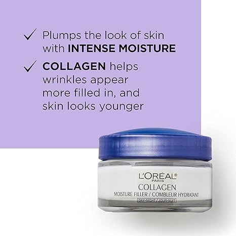 L’Oréal Paris Collagen Daily Face Moisturizer, Reduce Wrinkles, Face Cream 1.7 oz