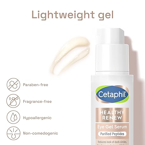 Cetaphil Hydrating Eye Gel Serum, 0.5 Oz - Reduces Dark Circles & Wrinkles