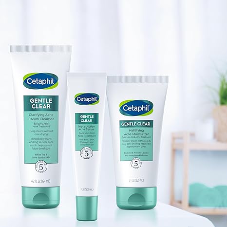 Cetaphil Face Moisturizer, Gentle Clear Mattifying Acne Moisturizer With 0.5% Salicylic Acid