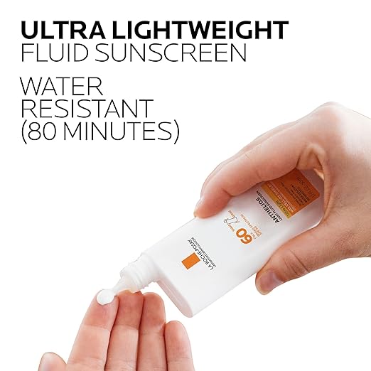 La Roche-Posay Anthelios Light Fluid Facial Sunscreen SPF 60 | Lightweight Sunscreen For Face