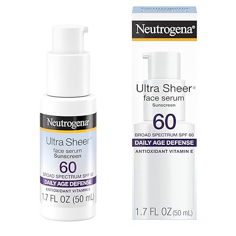 Neutrogena Ultra Sheer Moisturizing Face Serum with Vitamin E & SPF 60