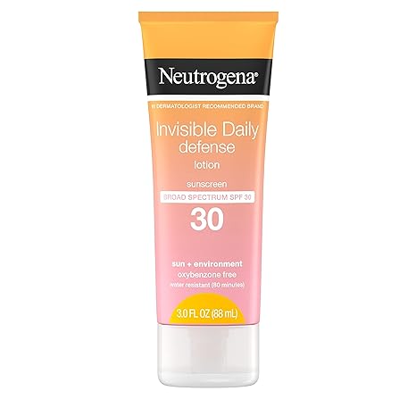 Neutrogena Invisible Daily Defense Sunscreen Lotion, Broad Spectrum SPF 30