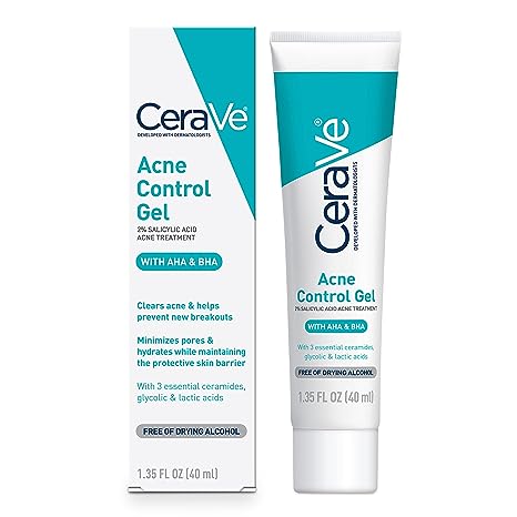 CeraVe Salicylic Acid Acne Treatment with Glycolic Acid and Lactic Acid