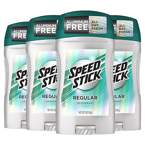 Speed Stick Men's Deodorant, Regular, 3 Ounce, 4 Pack