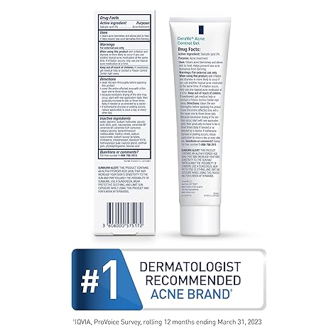 CeraVe Salicylic Acid Acne Treatment with Glycolic Acid and Lactic Acid