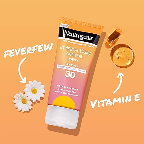 Neutrogena Invisible Daily Defense Sunscreen Lotion, Broad Spectrum SPF 30